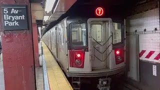 MTA NYCT: R188 7 train action at 5th Avenue