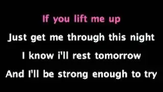 Lift me Up Christina Aguilera karaoke