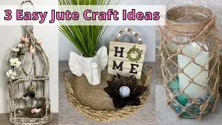 3 Easy Jute Craft Ideas/Rustic Home Decor Using Jute Twine Or Rope/Twine It Up Challenge