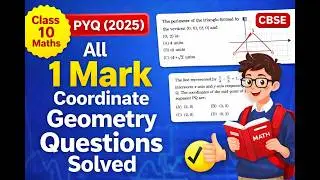All 1 Mark Coordinate Geometry PYQs (2025) | Class 10 CBSE