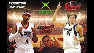 Геймплей NBA 2K6 |XBOX| С комментариями |Сиксерс против Маверикс| Дирк и Айверсон сражаются 🔥🔥🔥🔥😤...