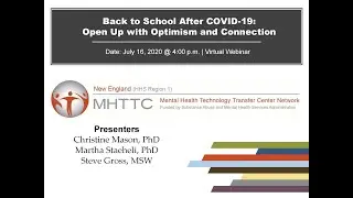 Back to School After COVID-19: Open with Optimism and Connection