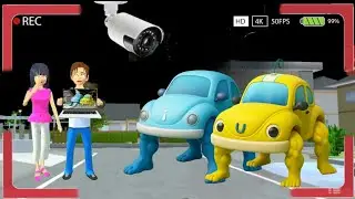 Yuta Mio Panik CCTV Merekam ANOMALI MOBIL UPIN IPIN Di Depan Rumah 😱 | Sakura School Simulator