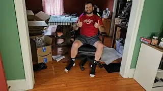 Dowinx Gaming Chair with RGB LED Lights, Ergonomic Game Chair with Footrest Massage Lumbar Support