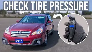 How to Check Tire Pressure - Subaru Outback (2009-2014)