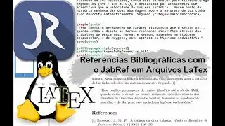 Refer&ecirc;ncias Bibliogr&aacute;ficas com  o JabRef em Arquivos LaTex