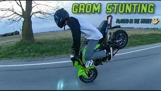 GROM STUNTING /  playing in the street / Kyle Sliger Stunt
