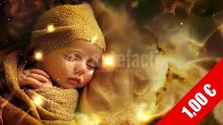 Sleeping Newborn in Golden Swaddle HD Stock Video &ndash; Radiant Serenity