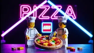 LEGO Neon Pizza Factory 🍕⚡ | From Dough to Delivery in Glowing Neon Style