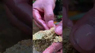Cracking Rocks to Find Hidden Gems! 🔨  #RockHounding #TreasureHunt #Gemstones #GoldMining #Crystals