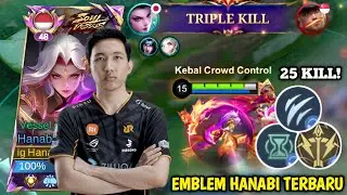 25 KILL! REKOMENDASI EMBLEM HANABI TERBARU BY LEMON & BUILD TERBAIKNYA! MLBB 