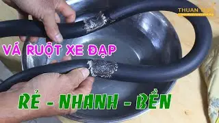 Repairing Bicycle Tubes Yourself, Costs 500 VND/Time