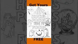 Hocus Pocus Time to Focus Coloring Page Giveaway