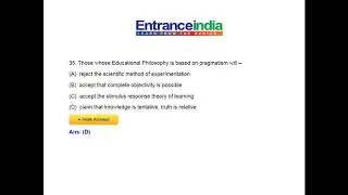 Patna University M  Ed  Entrance Exam held on 25 july 2016 Questions with answer