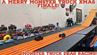 A MERRY MONSTER TRUCK XMAS FINALE! | MONSTER TRUCK DRAG RACING CHRISTMAS EVENT! #diecastracing
