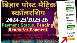 Bihar Post Matric Scholarship Payment Status Pending Problem #postmatricscholarship  #pmsonline #pms