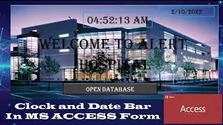 How to Create Clock and Date Bar In MS ACCESS Form Full Tutorial