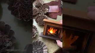 Making a Mini Fireplace and missing my Dad ❤️ #behindthescenes #diyminiature #miniworld