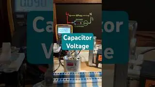 Voltage reading on a capacitor. #voltage #capacitor
