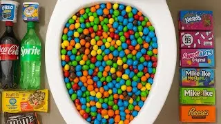 Will it Flush? &ndash; Skittles,Jelly Beans,Chocolate, M&M&rsquo;s,Pepsi, Coca-Cola,Jelly,various colored juices