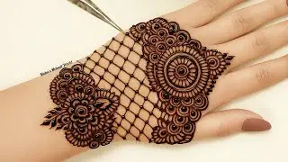 Very beautiful stylish back hand mehndi design | easy & simple mehandi design | latest henna design