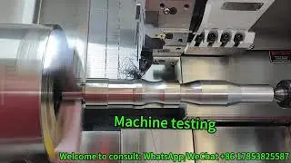 Slant bed cnc lathe machine testing