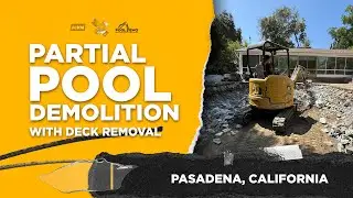 Partial Pool Demolition with Deck Removal/ Swimming Pool Demolition in Pasadena, California