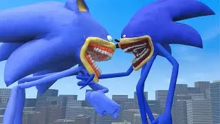 NEW UPGRADE SHIN SONIC TAPES SMILEY'S vs SHIN SONIC TAPES FAMILY vs HYDRA SONIC  in Garry's Mod !!!