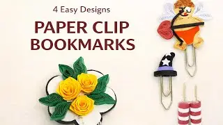 Paper Clip Quilling Bookmark | Easy DIY Quilling Bookmark Tutorial #paperclip #diy  @handsandhues