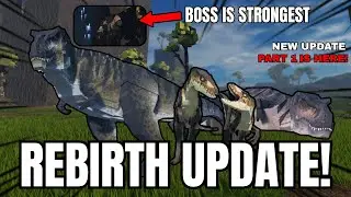 The REBIRTH UPDATE is INSANE! I Fought The D-REX Boss For The EMBER T-REX DROP! Jurassic Blocky