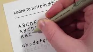 Learn to write in different fonts: Comic Sans
