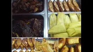Riguas con loroco, Yuca Frita, Elotes Locos, Nuegados y Chilate en Carretera de Oro