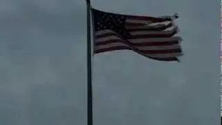 FlagDesk.com | Flag Runners find Improper foundation allows the flagpole to lean