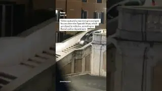 Driver Takes Wrong Turn Down the Spanish Steps in Rome