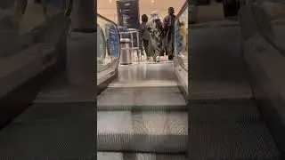 A lot of NICE OTIS 506 NCE&rsquo;s escalators at Le BHV Marais departement store in Paris, France