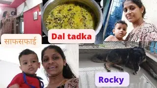 Daily routines | Dal tadka recipe in marathi | House cleaning | vlog 101 @aaradhyachamp