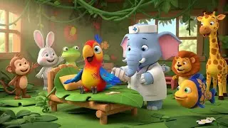 Jungle Doctor Adventure | Fun Kids Song for Toddlers to Learn Animals and Caring 🌴🐵🩺