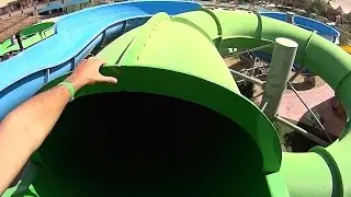 Green Hole Water Slide at Jungle Aqua Park