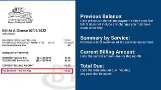 BTC Broadband - How To Read Your Residential Bill