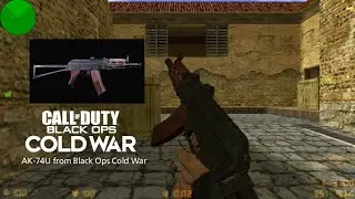 (Counter Strike 1.6 Offline Play) AK-74U from Black Ops Cold War in Inferno (2&times;2)
