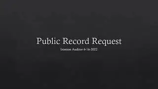 Ironton Auditor Public Records Tutorial