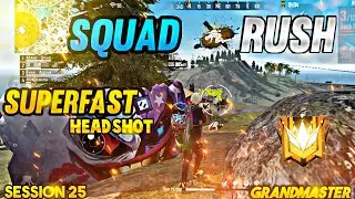 Road to grandmaster season 25 | sqaud rush gameplay in grandmaster | hindi |