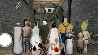 playing as all boss in granny || big robot escape 