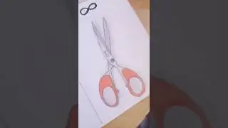 Realistic 3D art of scissor || Official Dhruv Art's ||  @dhruvbhai755