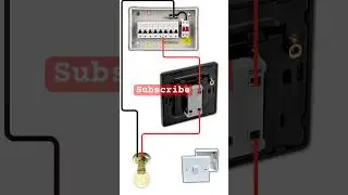 Схема электропроводки одноклавишного выключателя #diy