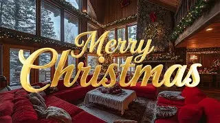 Christmas Lounge Jazz 🎄 Fireplace Ambience | Warm Living Room