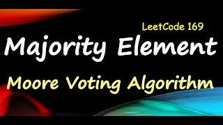 Majority Element leetcode 169 | Boyer-Moore's algorithm | Moore voting algorithm