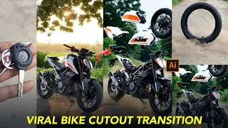 Instagram viral biker cutout transition reels editing | Ai cutout transition reels editing 