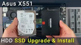 Замена и установка SSD или жестки диск в ноутбук Asus X551