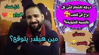 درجه اهتمام انثى كل برج فى الحب بالنسبه المئويه🥰♥️كل نساء الأبراج اتوقعى مركزك لو تقدرى😉؟
